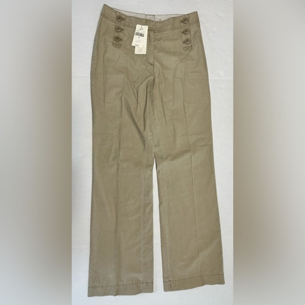 J. Jill Cotton Pants Khaki Stone Womens Size 2 casual bigger‎ buttons